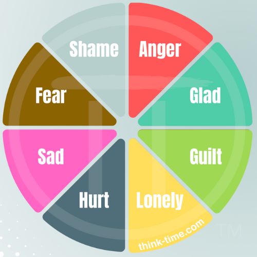 Feelings Wheel Water Bottle Sticker