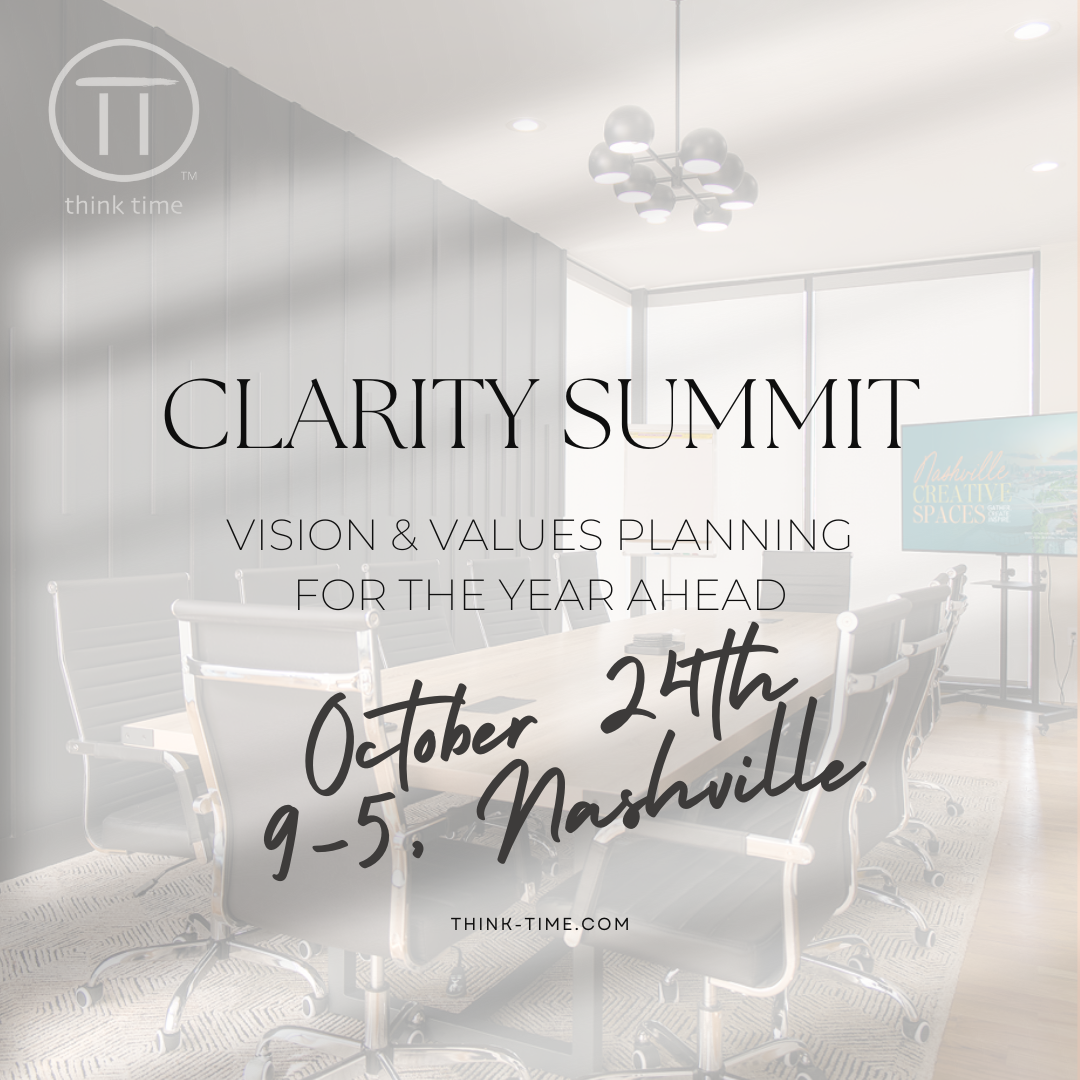 Clarity Summit LIVE: Vision & Values Planning for the Year Ahead.